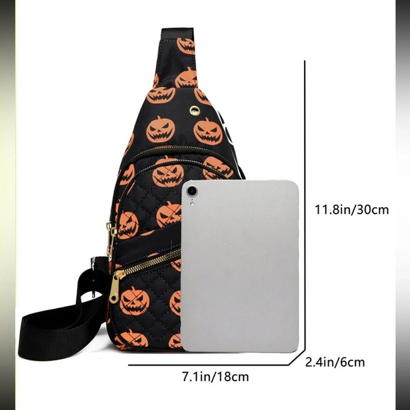 Halloween Pumpkin Crossbody Bag - Picture 4 of 5